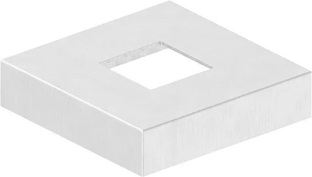 FeNau Abdeckrosette aus V4A Edelstahl in Silber gebürstet für Vierkantrohr 40 x 40 mm, B/B/H: 10,9 x 10,9 x 2,5 cm - Bild 1