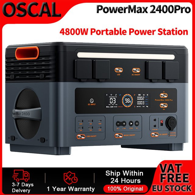 Oscal Powermax 2400 Pro Tragbare Powerstation mit 2400W und 2016Wh LiFePO4 Akku für Camping und Notfallstromversorgung - Bild 1
