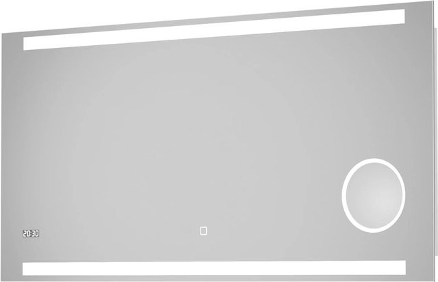 DSK Design LED-Lichtspiegel Conde in Silber mit Touch-Funktion, Breite: 120 cm, Höhe: 60 cm - Bild 1