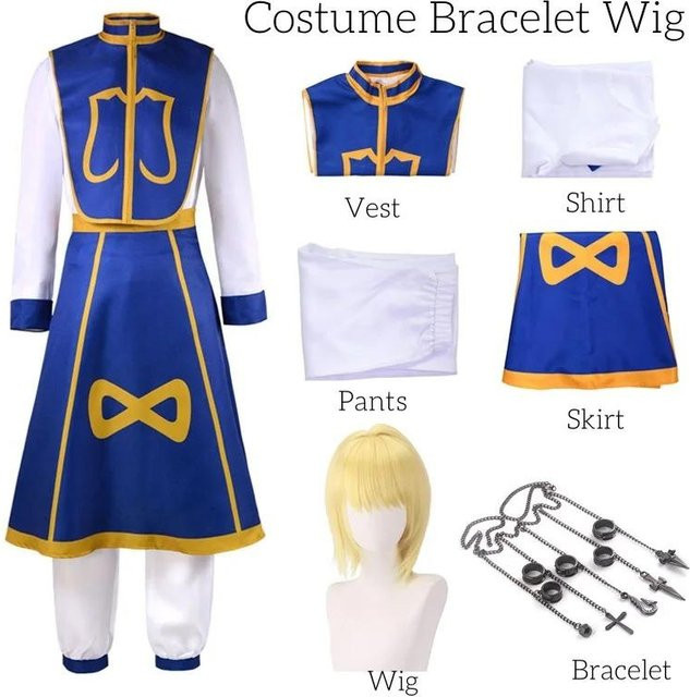TUYUE Armband & Perücke Hunter x Hunter Kurapika, Blau, Unisex - Bild 1