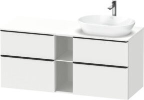 Duravit Waschtischunterschrank D-Neo Wandmontage in Schwarz und Weiß, B/T/H: 140 x 55 x 66,4 cm - Bild 1