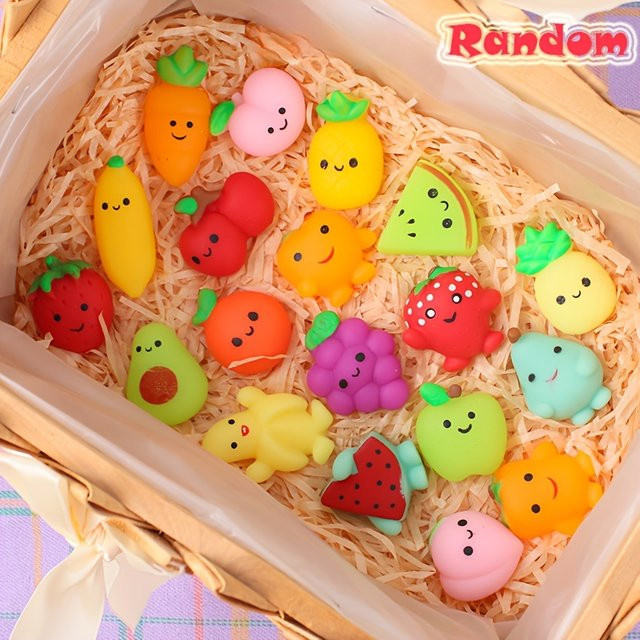 SONGYI Mochi Squishy Spielzeug Set, Mini Squishies Obst, 1-24 stücke - Bild 1