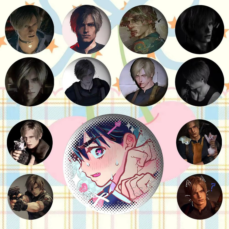 Brosche L-Leon Kennedy Abzeichen, Weißblech, Metall - Bild 3