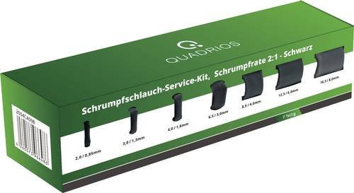 Quadrios 2004CA098 Schrumpfschlauchsortiment Schwarz mit 2:1 Schrumpfrate, 7 Teile - Bild 1