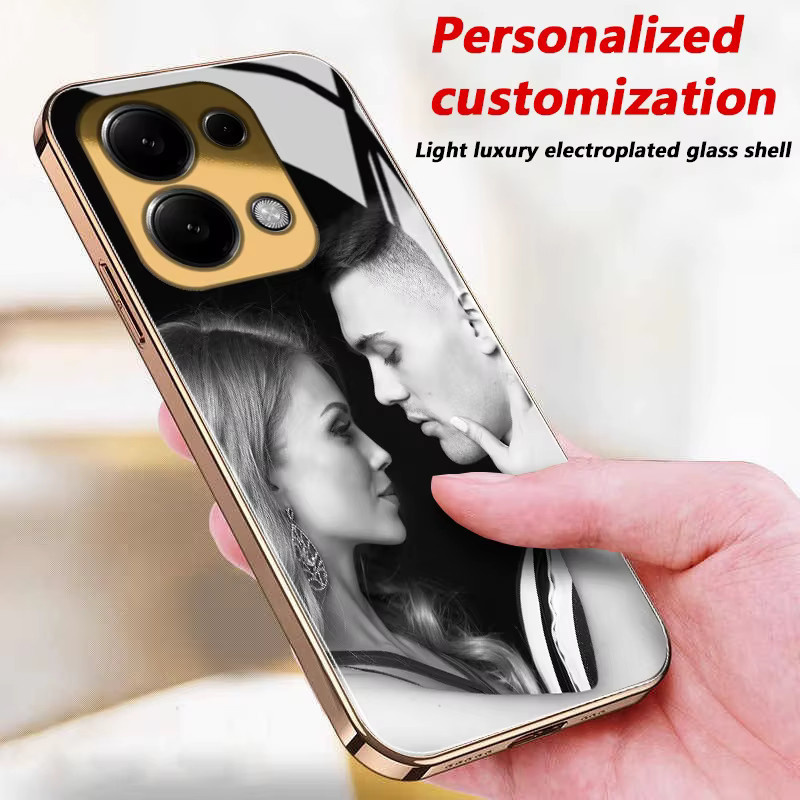 Personalisierte Handyhülle mit Fotospiegelglas in Gold für Poco C75, M3 Pro, M6 Pro, M5s, X5, X6, X7 und M4 Pro Serie - Bild 4