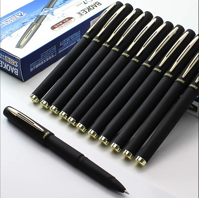 Baoke Signaturset Tintenroller aus schwarzem Carbon mit 0,5 mm, 0,7 mm oder 1,0 mm Stiftspitze für Business und Büro - Bild 1