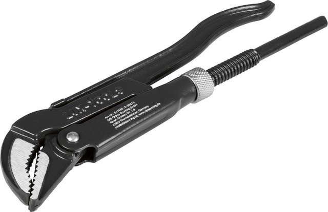 LUX-TOOLS Eckrohrzange aus Chrom-Vanadium-Stahl in Schwarz, Länge: 245 mm - Bild 1