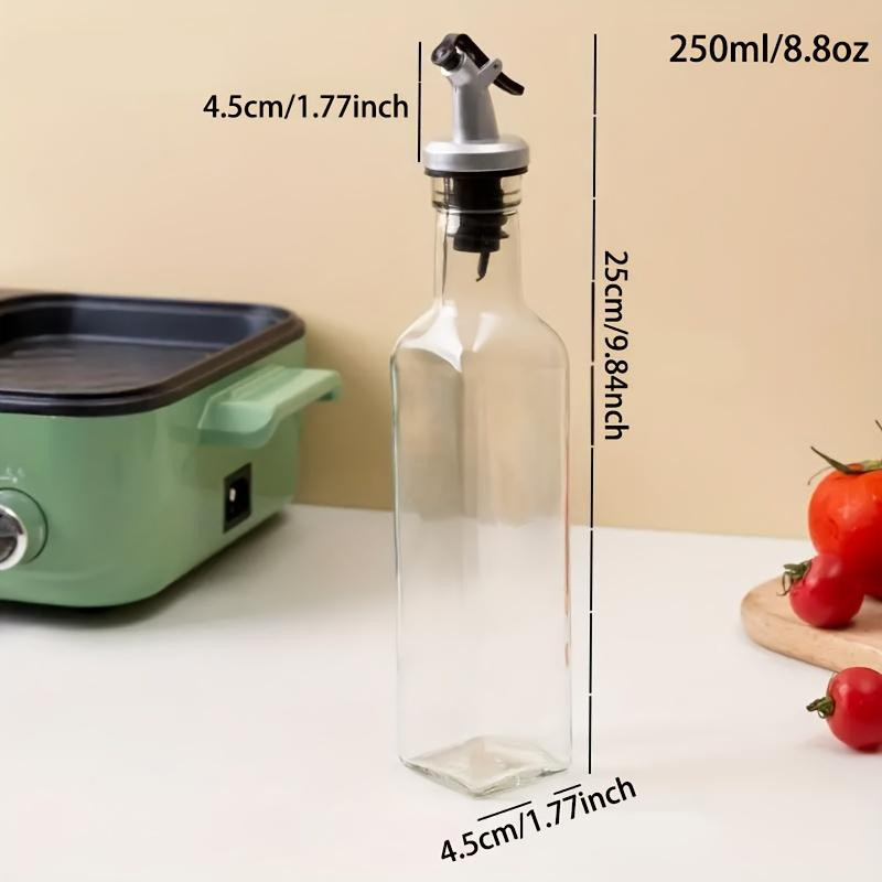 SZ-Damai Ölspenderflasche aus Glas für Speiseöl und Essig, 2er-Set, transparent - Bild 5