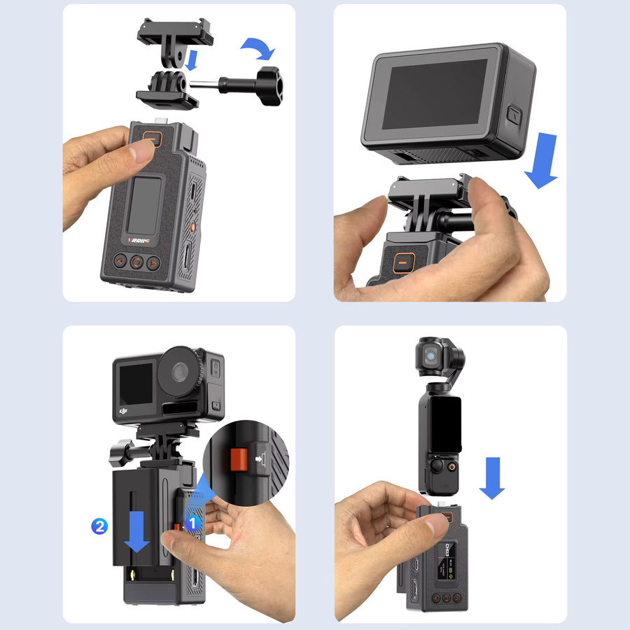 VRRIIS WL087Pro II Drahtloser HDMI-Extender Video-Sender in Schwarz für DJI Pocket 3, DJI Action 5, DJI Action 6 und Insta360 Ace - Bild 3