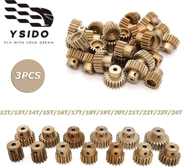 YSIDO Motor Getriebe Ritzel, 3-teiliges Set, Metall - Bild 1