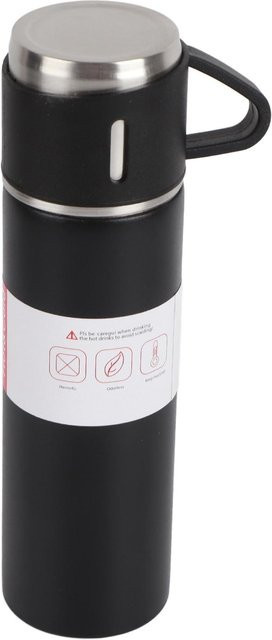 CosyHome Vakuumisolierter Edelstahl Thermosbecher Schwarz, 500 ml - Bild 1