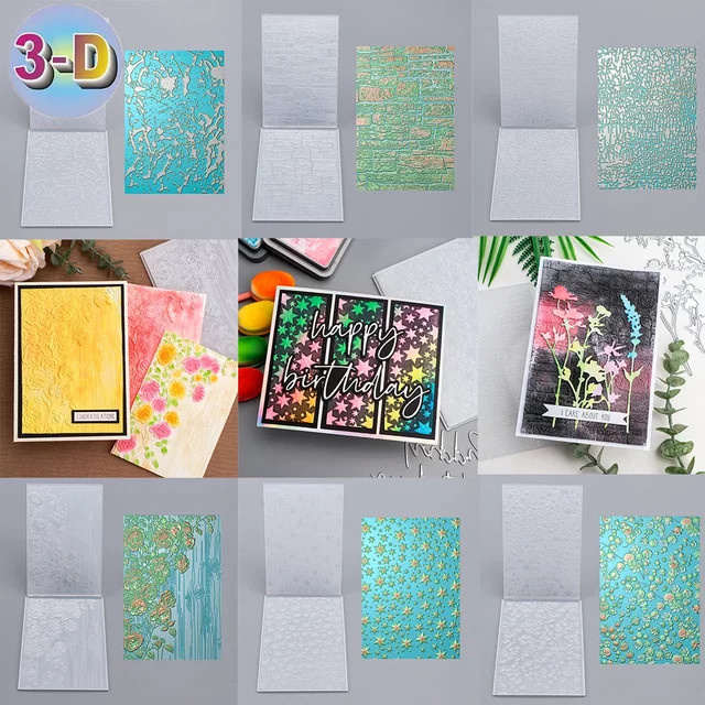 3D-Prägeordner mit Blumenwand-Sternmuster für DIY-Papierarbeiten in Multicolour - Bild 1