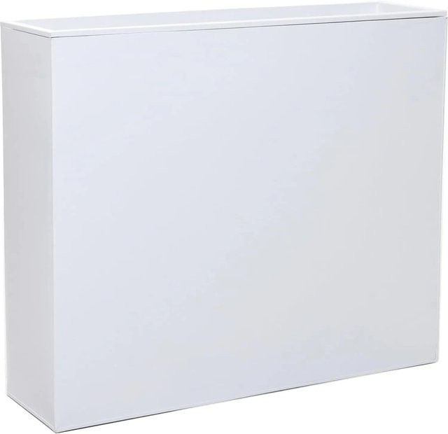 Vivanno Pflanzkübel Elemento Raumteiler aus Stahlblech in Weiß, B/T/H: 90 x 25 x 75 cm - Bild 1