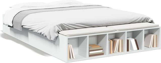 Modernes Bettgestell von VD Home Furnishing in Weiß mit Schubladen aus lackiertem MDF, Breite: 150 cm, Länge: 200 cm - Bild 1