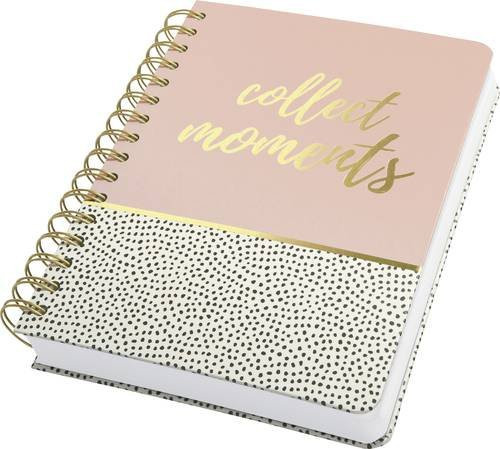 Sigel Jolie sweet dots JN601 Spiral-Notizbuch mit Punktraster, Hardcover, DIN A5, 120 Blatt, Weiß, Schwarz, Rosa - Bild 1