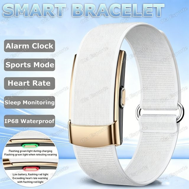 Ola Esporte Smart-Armband in Gold mit Herzfrequenz-, Schlaf- und EKG-Überwachung, Schrittzähler und wasserdichter Sport-Smartwatch - Bild 1