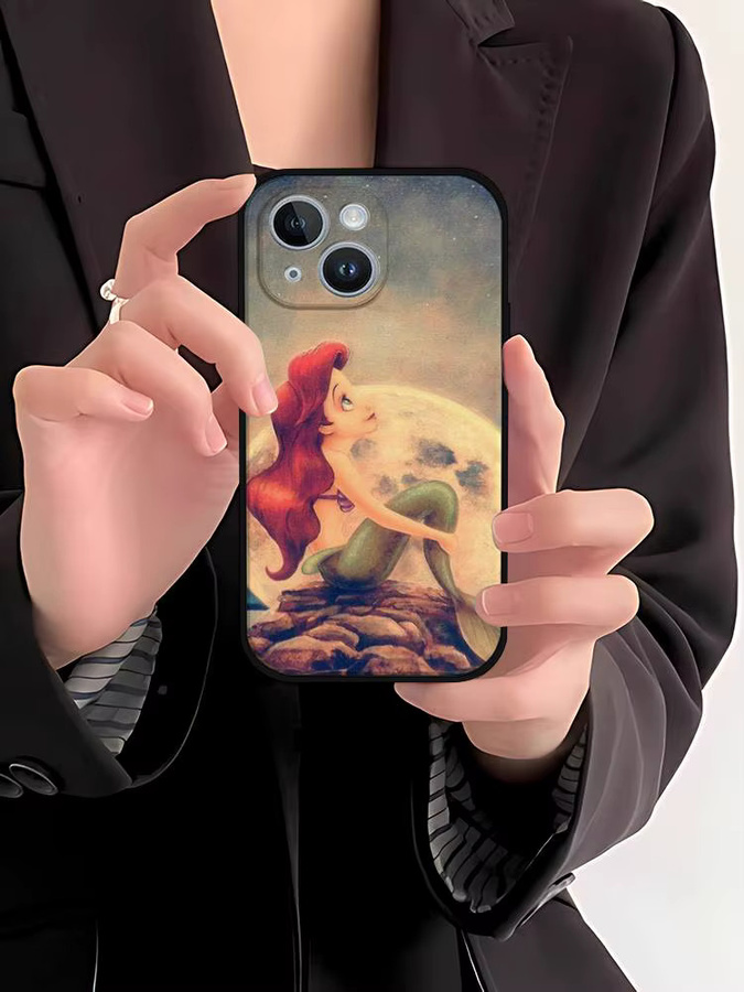 Mesuca Handyhülle mit Meerjungfrauen Prinzessin Motiv für iPhone 11 bis 17 Pro Max in Schwarz und Multicolour aus Silikon - Bild 6