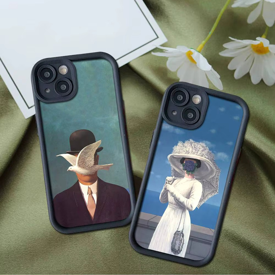 Rene Magritte Kunst Silikon Soft-Handyhülle für Apple iPhone in Multicolour - Bild 4