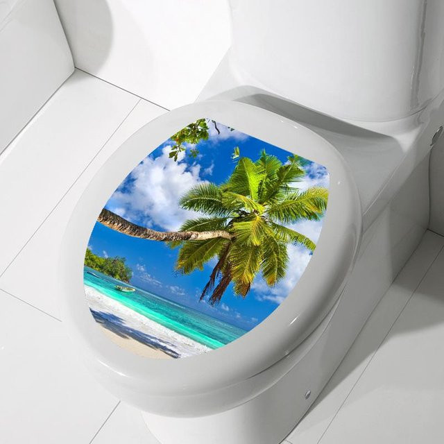 Dummer-home 3D Toilettensitz Aufkleber mit Unterwasser Tier Muster in Multicolour, PVC, Breite: 29 cm, Höhe: 34 cm - Bild 1