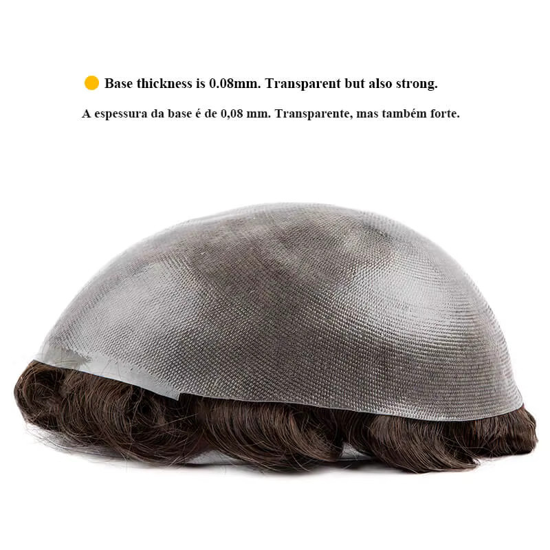 EHairc Herrenhaarprothese, 100 % indisches Echthaar, 6" - Bild 2