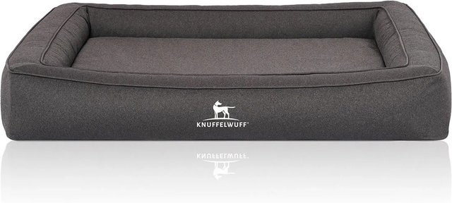 Knuffelwuff Hundebett Yukon Orthopädisch aus Velours in Anthrazit B/T/H: 120 x 100 x 65 cm - Bild 1