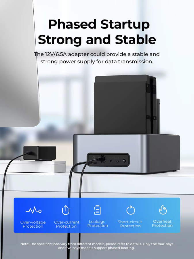 Orico Aluminium Festplattenstation Typ C mit 5 Gbit/s und Offline-Klonfunktion für 2.5 und 3.5 HDD-Gehäuse - Bild 5