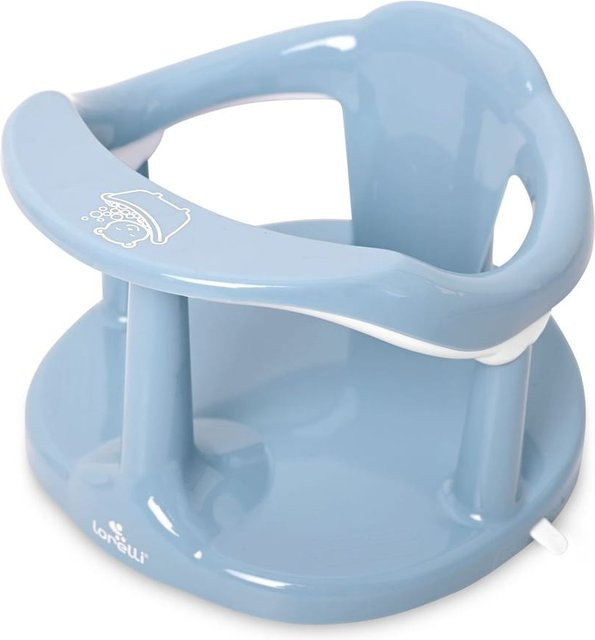 Lorelli Babybadewannensitz Happy Bubbles mit rutschfester Basis und hoher Rückenlehne in Blau - Bild 1