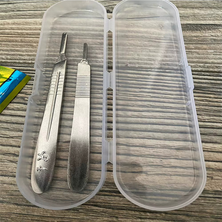 KUAIQU Skalpell-Set aus Edelstahl mit 10 Klingen (Nr. 11 und 23) in Silber inklusive Metallgriff und Aufbewahrungsbox für DIY-Reparaturen und Pflanzenpflege - Bild 3