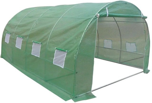 Vente-unique Foliengewächshaus Ipomea Grün, B: 400 cm - Bild 1
