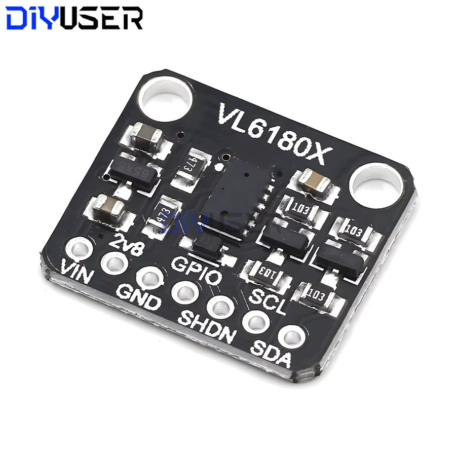 DIYUSER VL6180X Entfernungssensormodul ToF Näherungs- und Gestendetektor mit I2C-Schnittstelle in Schwarz - Bild 2