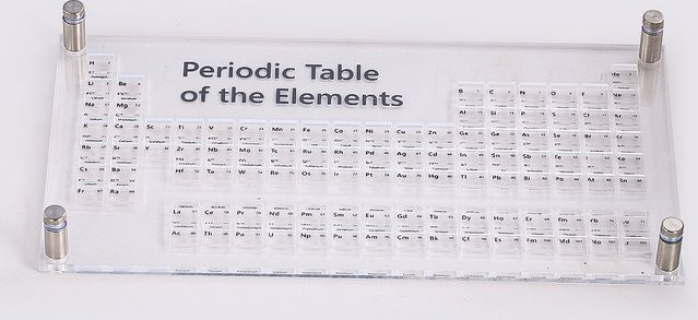 Muy Bien Acryl-Periodensystem-Halterung aus transparentem Kunststoff für 10-mm-Elementwürfel als Präsentationstablett und Aufbewahrungsbox - Bild 1