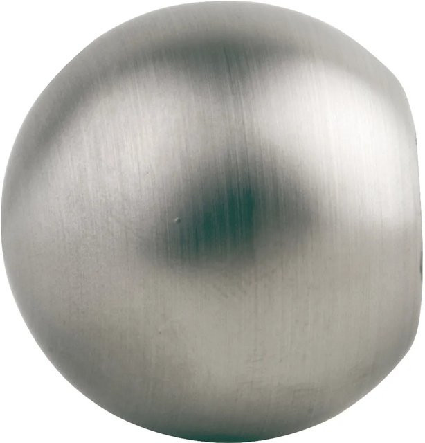 Mydeco Gardinenstangen-Endstück Ball in Edelstahl-Optik, Durchmesser: 1,6 cm - Bild 1