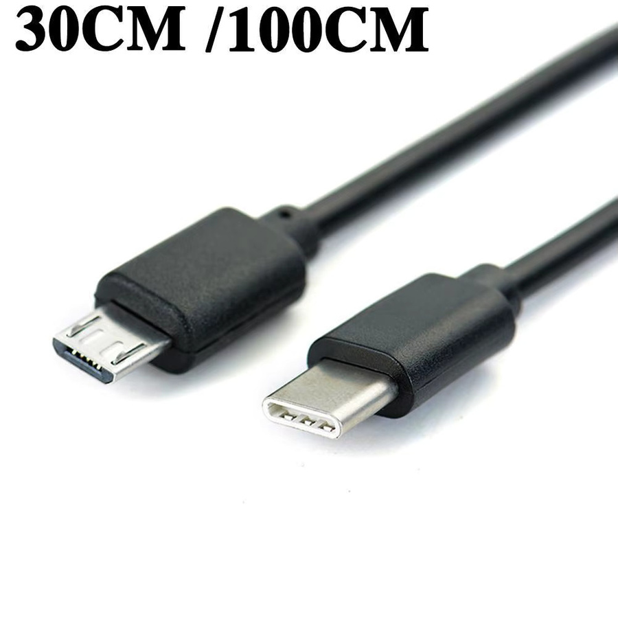 GRWIBEOU USB-C auf Micro-USB Adapterkabel für Schnellladen und Datenübertragung, Schwarz - Bild 3