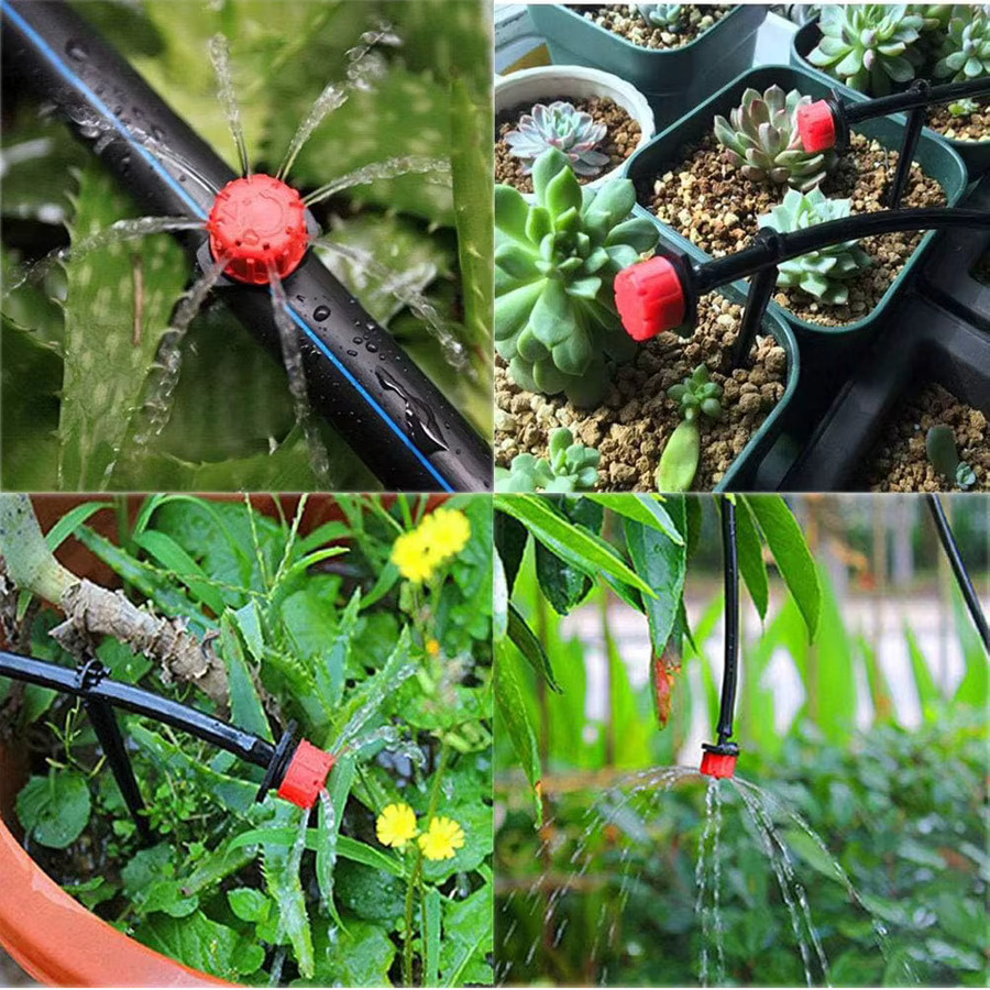 Tragbares Micro-Tropfbewässerungssystem mit einstellbaren Tropfern und Nebelbewässerung, 20 m Gartenschlauch-Set - Bild 6