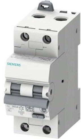 Siemens RCBO FI-Schutzschalter Leitungsschutzschalter 2-polig 25A 0,03A weiß - Bild 1