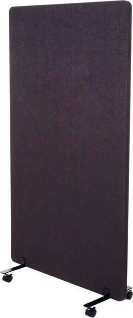 Proregal Akustik-Trennwand Doppelwandig Rollbar als Büro-Sichtschutz und Pinnwand, Farbe: Braun-Grau, H x B x T: 147 x 80 x 39 cm - Bild 1