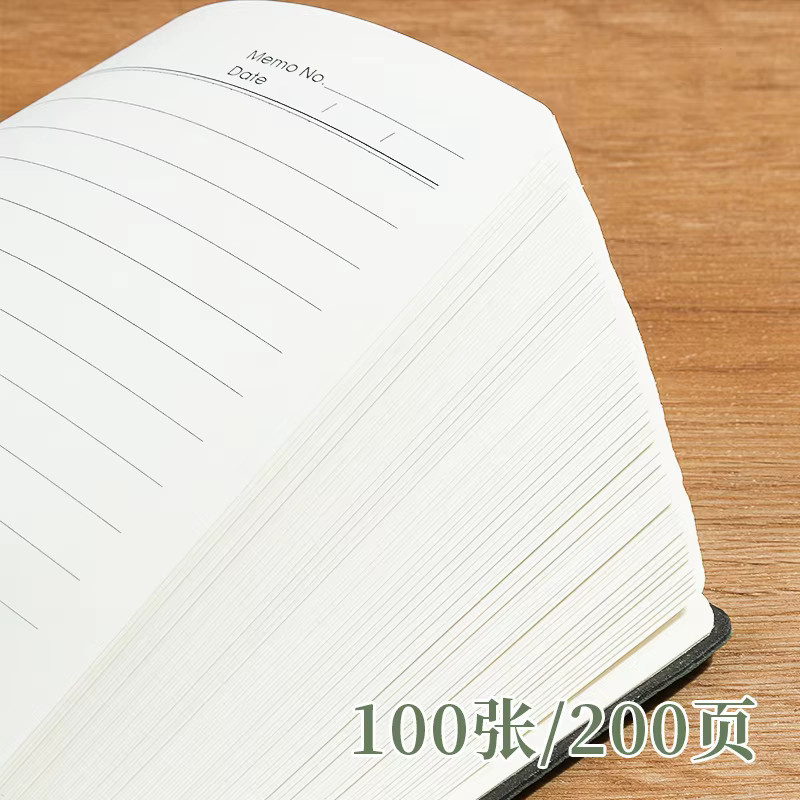 Vintage-Notizbuch aus Leder in Grau, A5, liniertes Papier mit Lesezeichen und Flexcover - Bild 5
