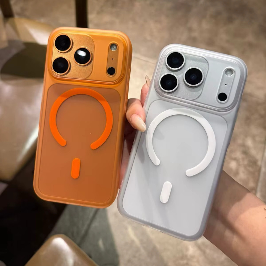 Ultradünne MagSafe magnetische Handyhülle für Apple iPhone in Matt Weiß und Transparent - Bild 2