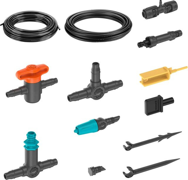 Gardena Micro-Drip-System Tropfbewässerungs-Set für die Terrasse in Anthrazit mit 15 Endtropfern für 30 Pflanzen (13mm) - Bild 2