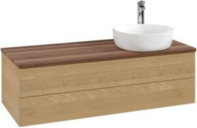V&B Waschtischunterschrank Antao ohne Frontstruktur, Wandmontage, Eiche Honig, B/T/H: 120 x 36 x 50 cm - Bild 1