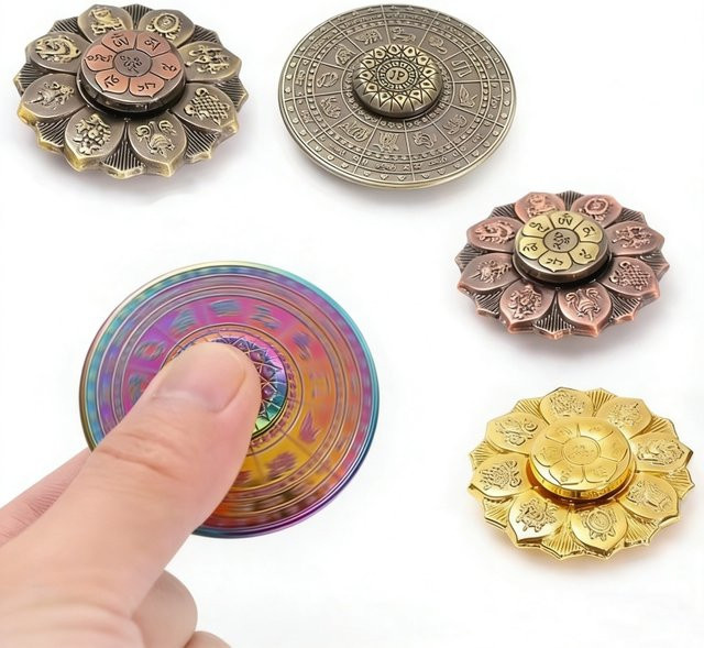 Meade Fingerspitzen-Spinner, Vollmetall, 12 Sternbilder, graviertes Design - Bild 1