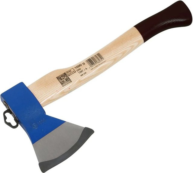 LUX-TOOLS Beil Comfort aus Stahl mit Esche-Stiel, Länge: 40 cm, Gewicht: 1 kg - Bild 1