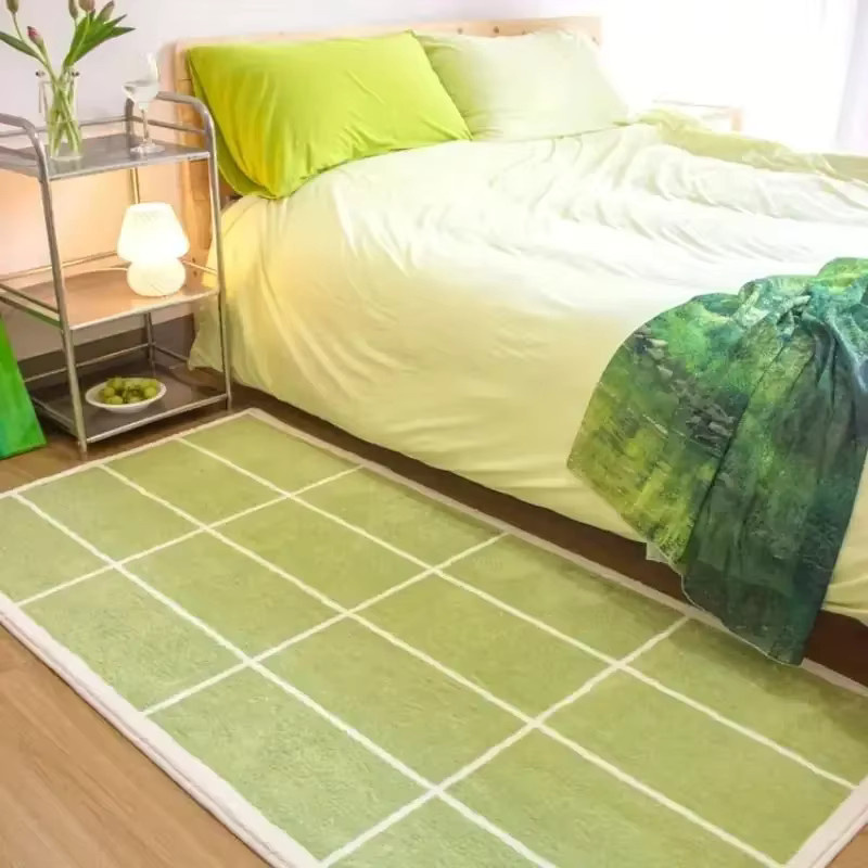 VIKAMA Waschbarer Teppich in Grün, flauschig und weich für Wohnzimmer oder Schlafzimmer - Bild 2