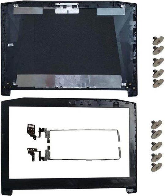 Acer Nitro 5 Ersatzteil-Set: LCD-Rückabdeckung mit Blende, Scharnieren und Schrauben in Schwarz für AN515-41 und AN515-51 - Bild 1
