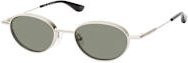 Alexander McQueen AM 0523S Sonnenbrille, Rund, Vollrand, Metall, Unisex, silver, grey - Bild 1