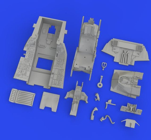 Eduard F-16C Block 52 from 1997 - Cockpit - Print, 1:48, Grau - Bild 1