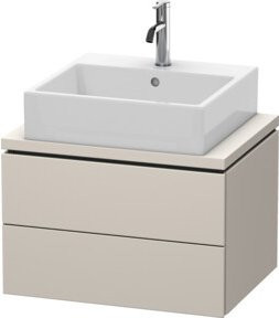 Duravit Waschtischunterschrank Compact L-Cube in Tau Matt mit 2 Schubladen, Wandmontage - Bild 1