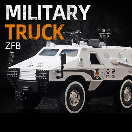 Linyi toy car Panzerwagen LKW Modell, 1:24, Metall, Licht und Sound, ab 14 Jahren