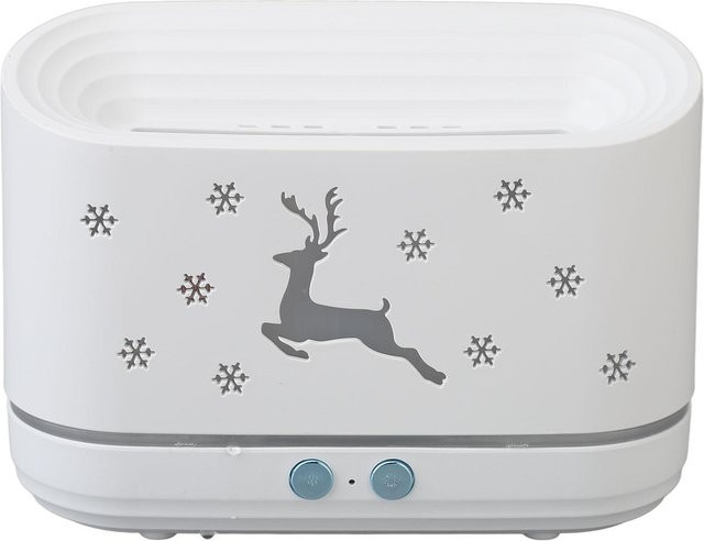 Koogeelife Aroma Diffusor und Luftbefeuchter mit Flammenmuster in Weiß - Bild 1