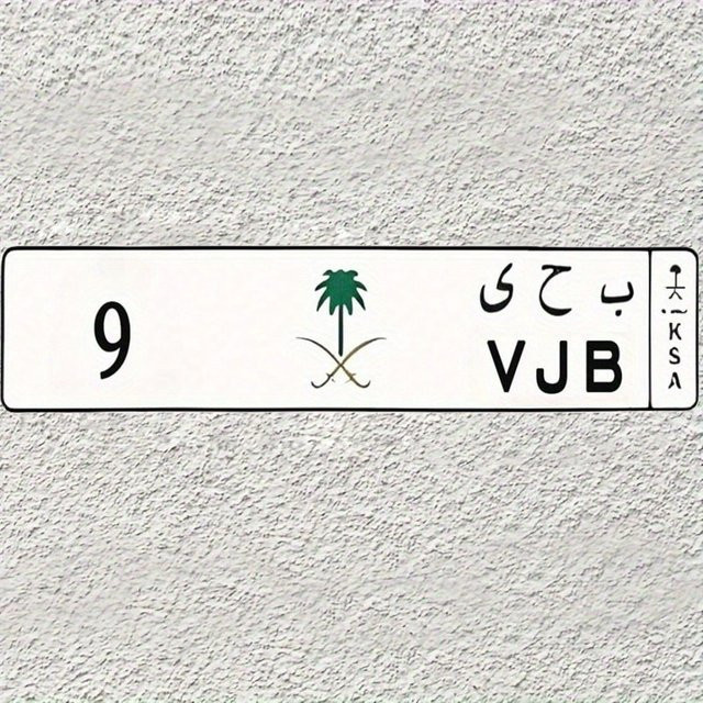 Individuelles Aluminium-Nummernschild von CIFBUY in Weiß als rechteckige Wandskulptur aus Metall - Bild 1